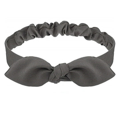 Bandeau femme - bandeau avec nœud gris - bandeau gris 