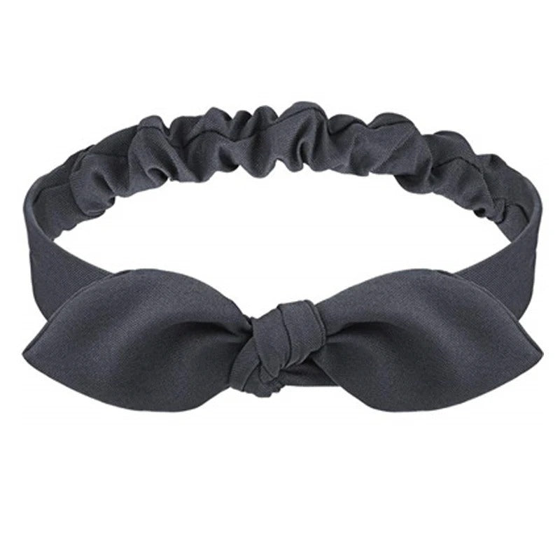 Bandeau gris avec nœud - bandeau gris - bandeau élastique