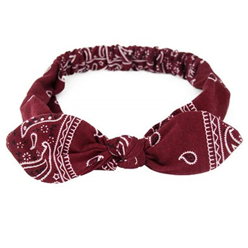 bandeau rouge - bandeau élastique - bandeau cheveux