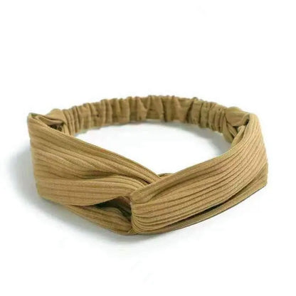 bandeau pour cheveux - bandeau beige - bandeau élastique - bandeau beige