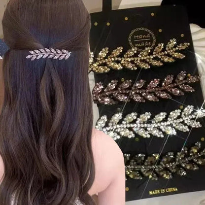 Barrettes pour les cheveux - Feuilles scintillantes - Cheveu Soyeux