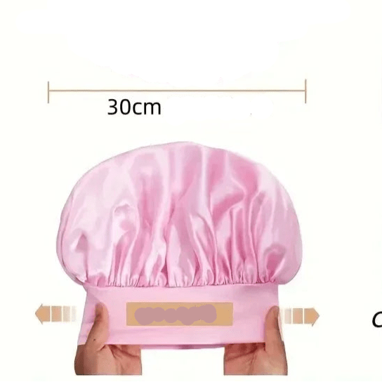 Bigoudi sans chaleur avec Bonnet Satin Assorti rose avec ses dimensions