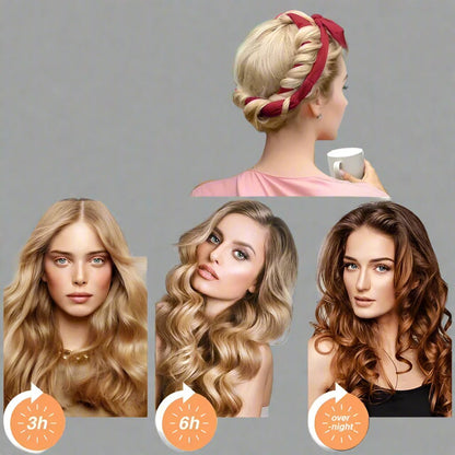 Bigoudi sans chaleur avec Bonnet Satin Assorti - Boucles - Cheveu Soyeux