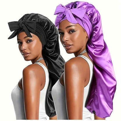 Bonnet en satin - Pour cheveux longs - Cheveu Soyeux