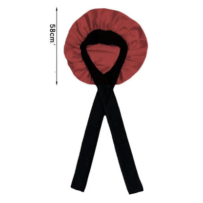 Bonnet en satin cheveux - Nœud réglable - Cheveu Soyeux