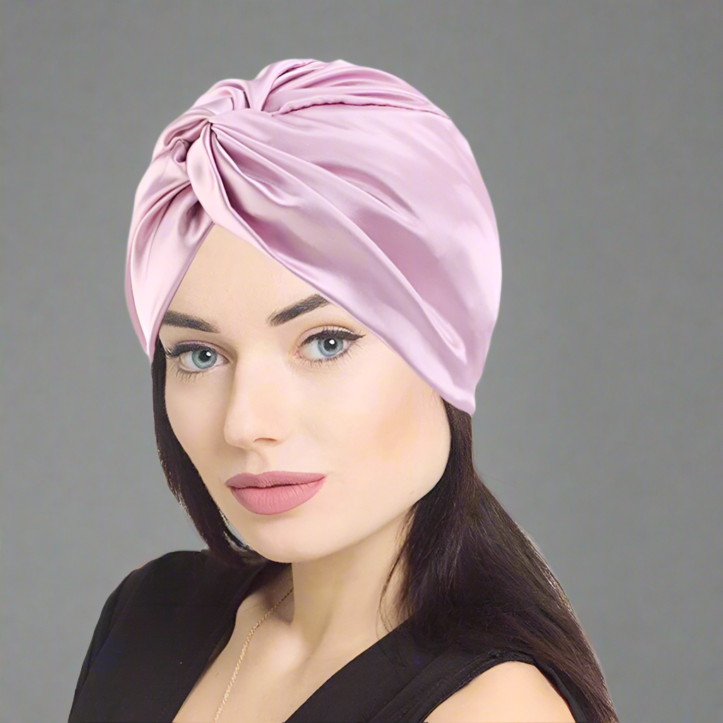 Bonnet satin cheveux - Nœud élégance