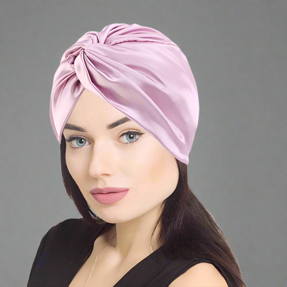 Bonnet satin cheveux - Nœud élégance