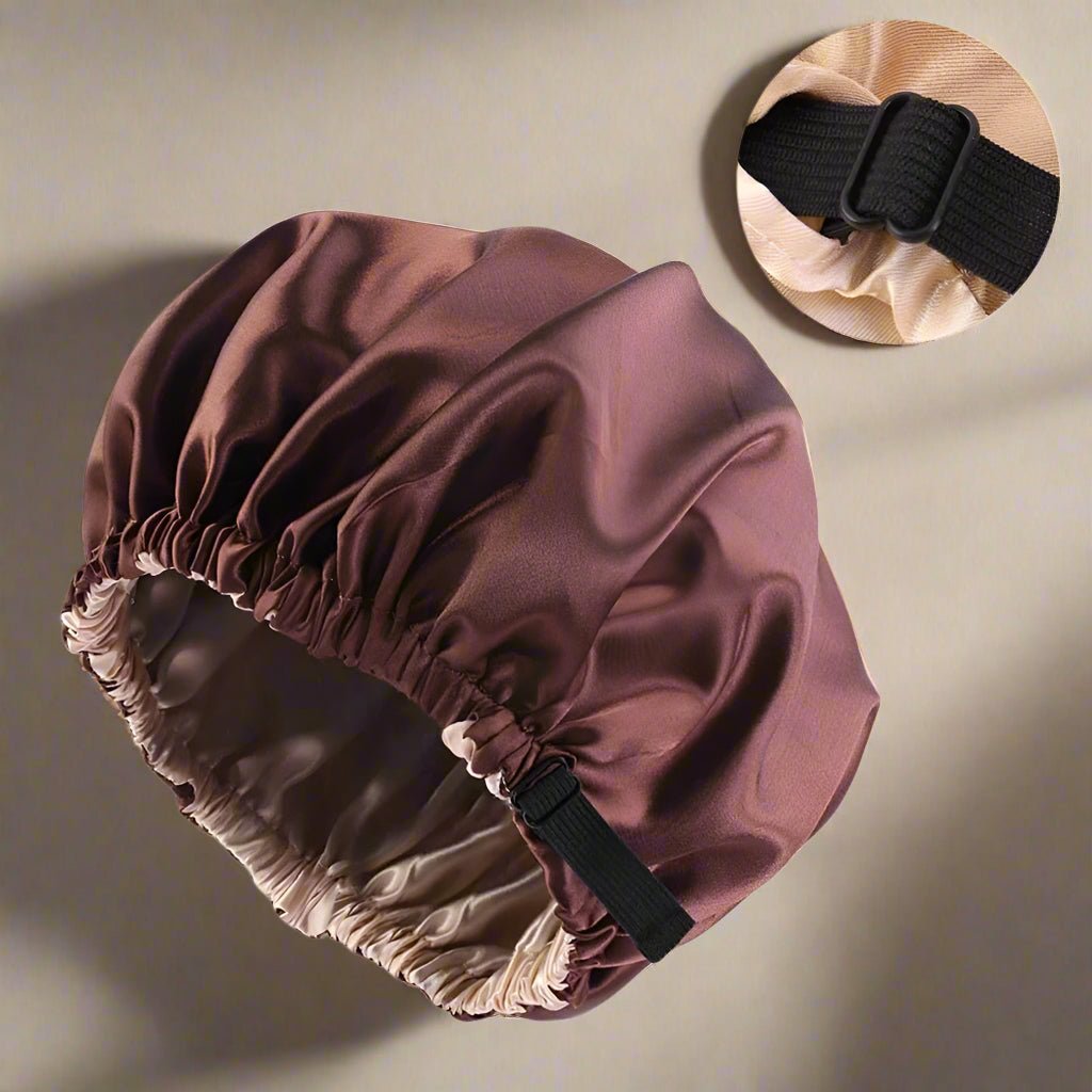 Bonnet satin - Pour la Nuit - Réglable - Cheveu Soyeux