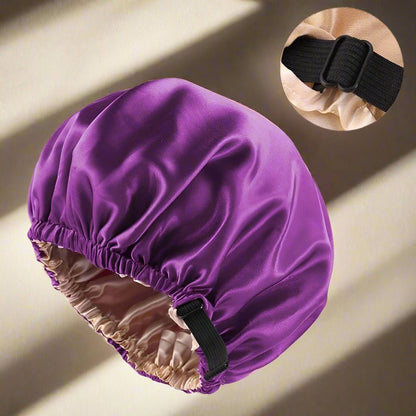 Bonnet satin - Pour la Nuit - Réglable - Cheveu Soyeux