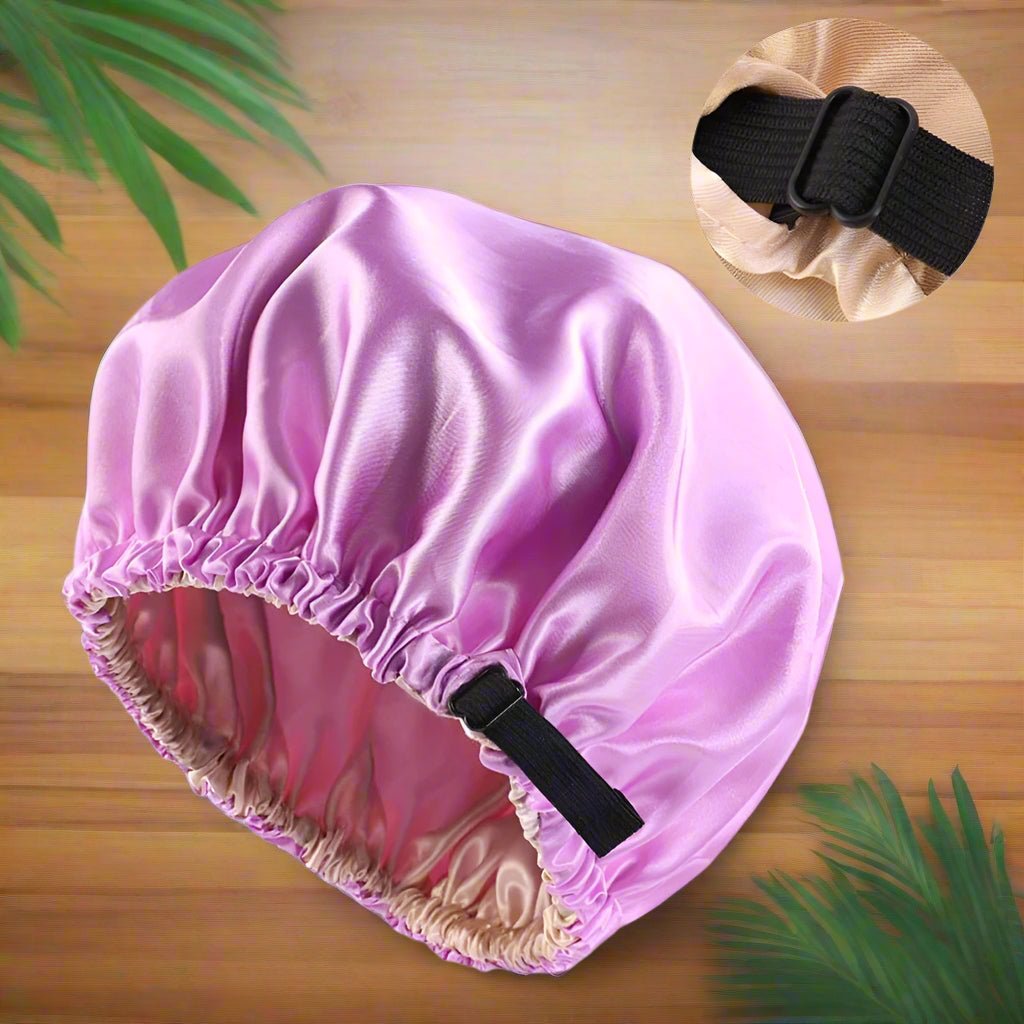 Bonnet satin - Pour la Nuit - Réglable - Cheveu Soyeux
