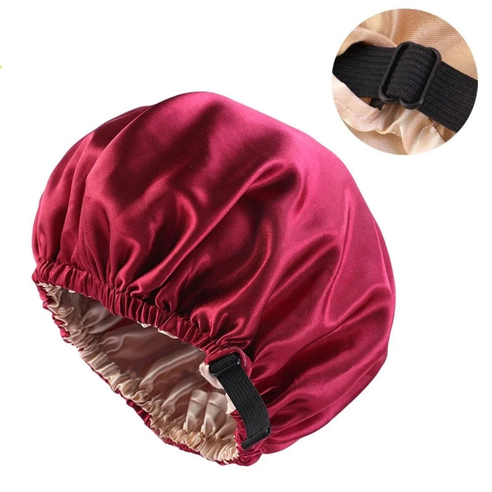Bonnet satin - Pour la Nuit - Réglable - Cheveu Soyeux
