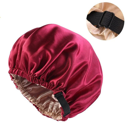 Bonnet satin - Pour la Nuit - Réglable - Cheveu Soyeux