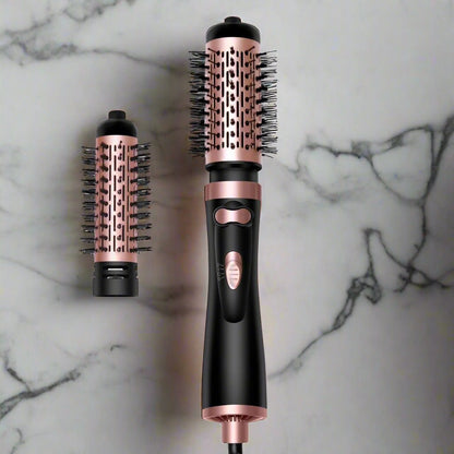 Brosse soufflante rotative - Deux têtes interchangeables - Cheveu Soyeux