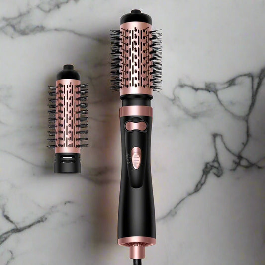 Brosse soufflante rotative - Deux têtes interchangeables - Cheveu Soyeux