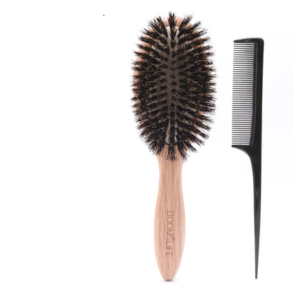 Brosse à cheveux en poil de sanglier - Brossage doux - Cheveu Soyeux
