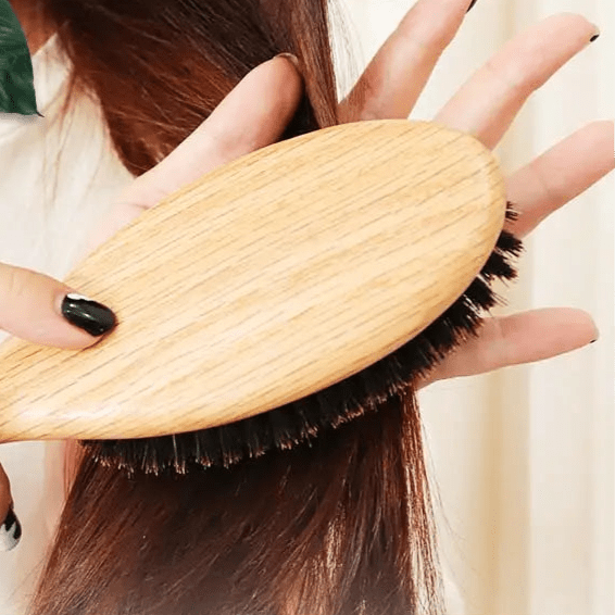 Brosse à cheveux en poil de sanglier - Brossage doux - Cheveu Soyeux