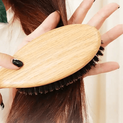 Brosse à cheveux en poil de sanglier - Brossage doux - Cheveu Soyeux