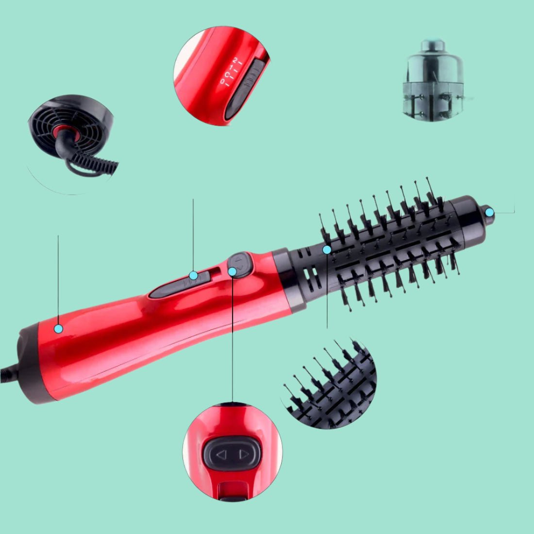 Brosse Soufflante Rotative 1000W – Lissage, Volume & Brillance comme en salon - Cheveu Soyeux