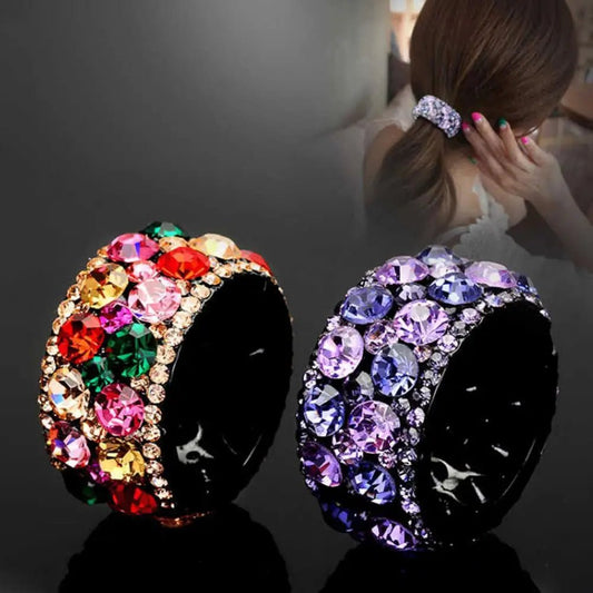 Chouchou cheveux - Rigide - Strass chic - Cheveu Soyeux