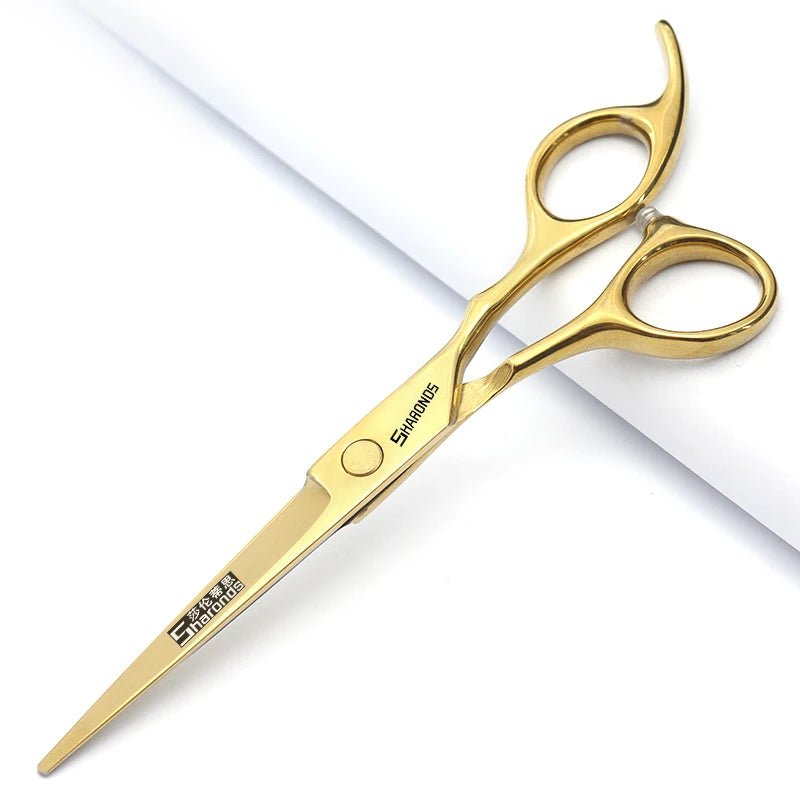 Ciseaux coiffure -Ensemble qualité Pro - Doré - Cheveu Soyeux