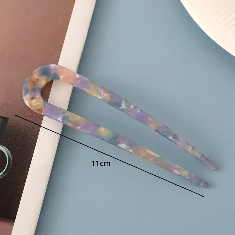 Épingle de 11 cm violette, conçue pour fixer les cheveux 