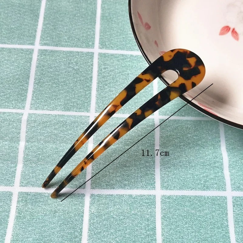 Épingle léopard de 11 cm, conçues pour fixer les cheveux de manière discrète et sécurisée, pour chignon facile, coiffure facile. 