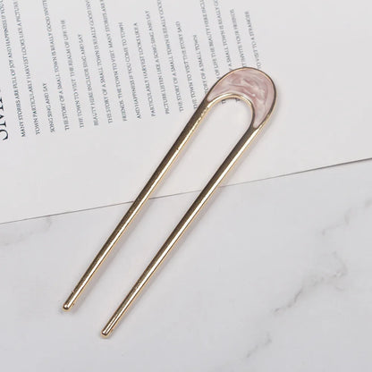 epingle métal solide rose pour chignon