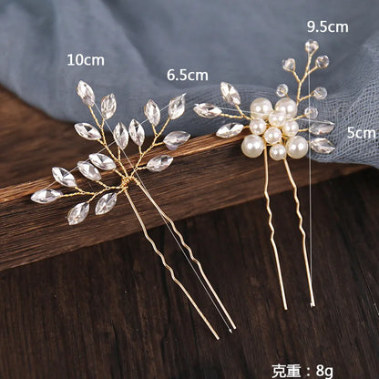 Épingles à cheveux avec perles, diamant, parfaites pour un maintien élégant et une touche glamour. dimensions