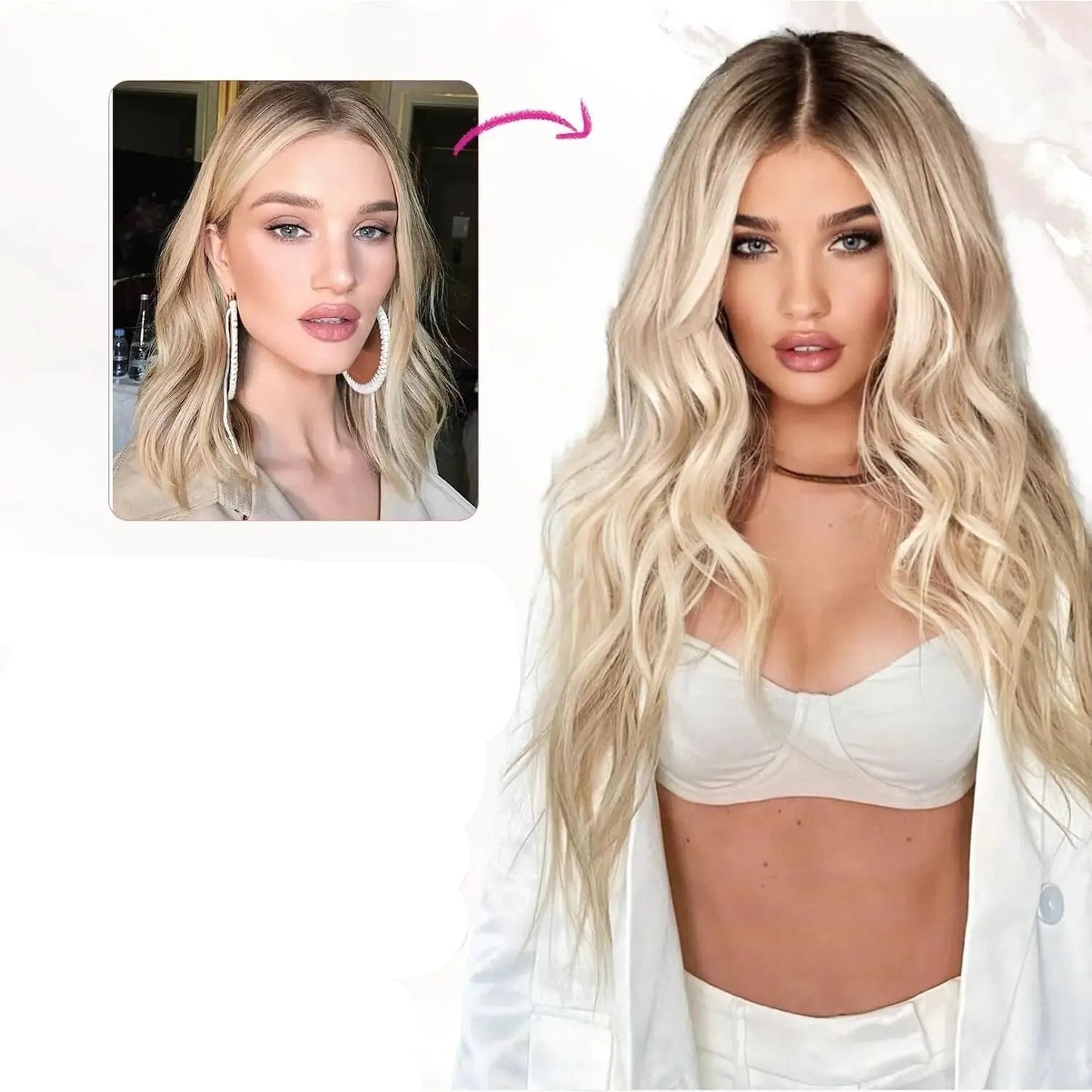 Extension cheveux - Clip cheveux longs ondulés - Cheveu Soyeux