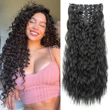 Extension cheveux - Clip cheveux longs ondulés - Cheveu Soyeux