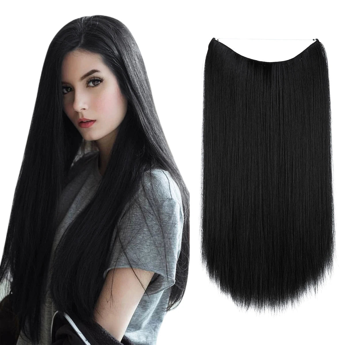 Extensions cheveux - Effet naturel - Long raide - Cheveu Soyeux