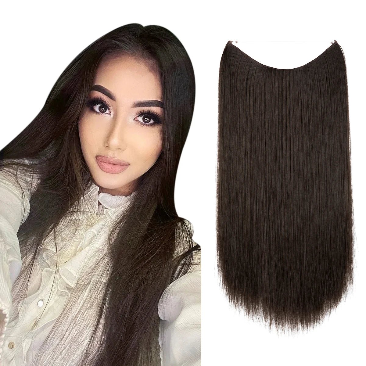 Extensions cheveux - Effet naturel - Long raide - Cheveu Soyeux