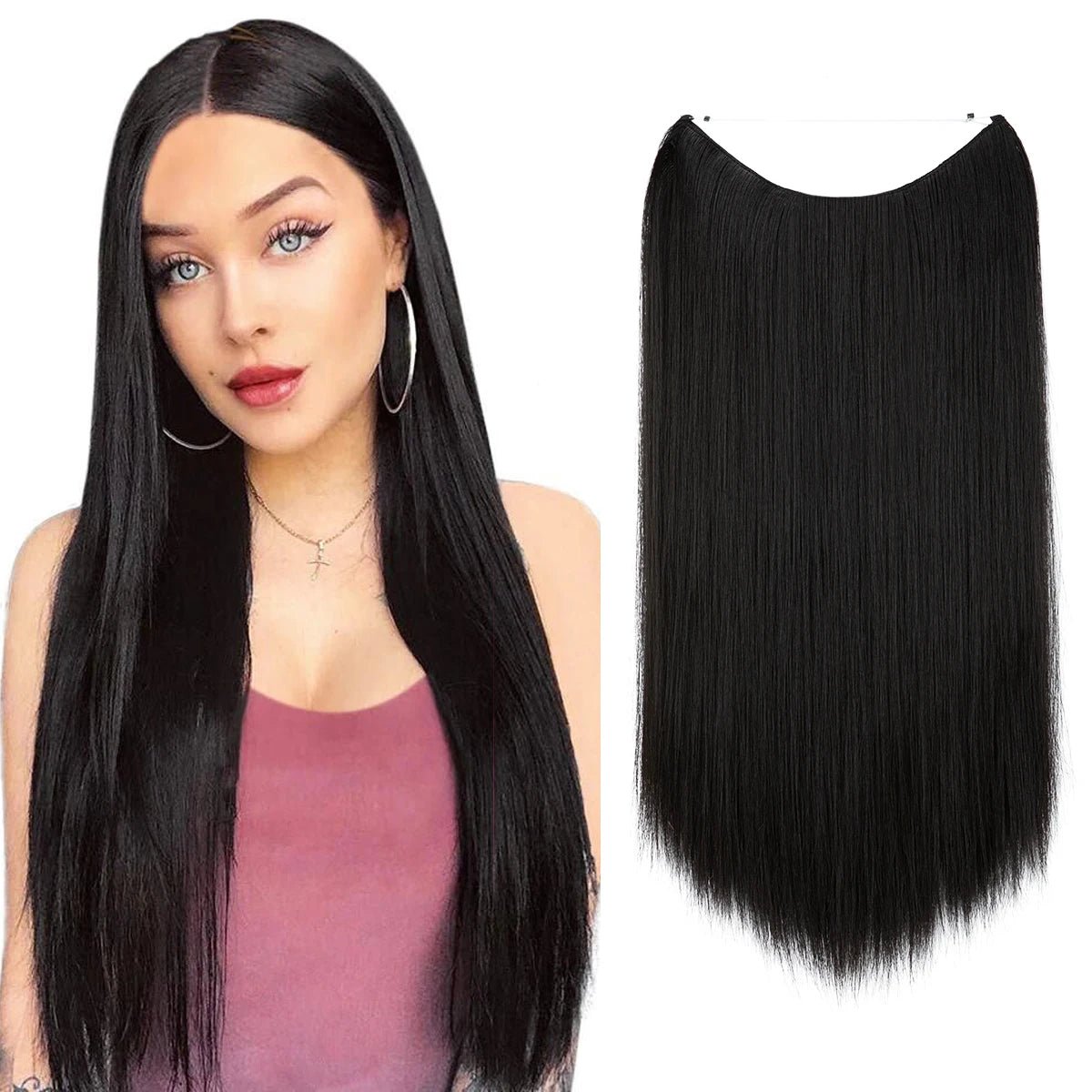 Extensions cheveux - Effet naturel - Long raide - Cheveu Soyeux