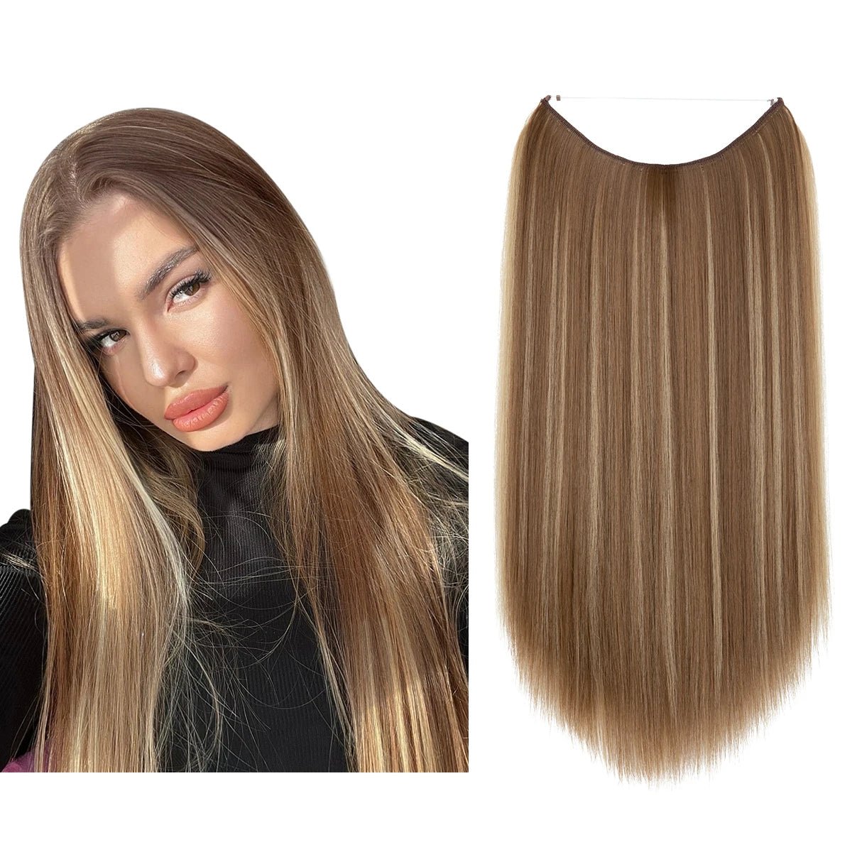 Extensions cheveux - Effet naturel - Long raide - Cheveu Soyeux