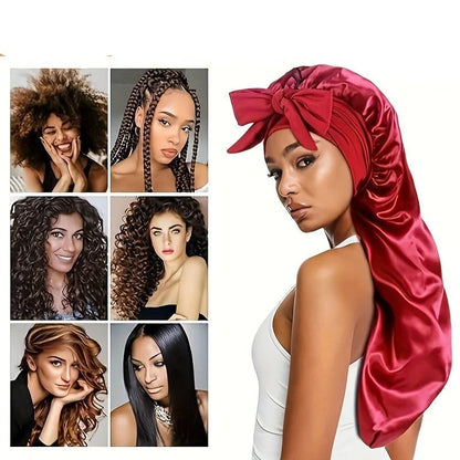 Bonnet en satin - Pour cheveux longs - Cheveu Soyeux