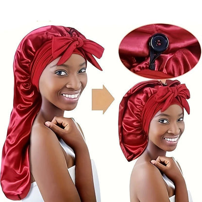 Bonnet en satin - Pour cheveux longs - Cheveu Soyeux