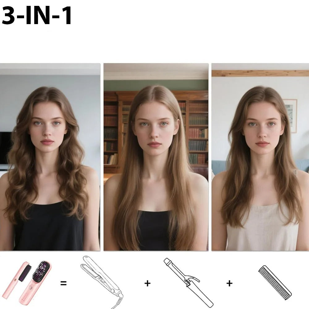 Brosse Lissante Sans Fil - La meilleure - Cheveu Soyeux