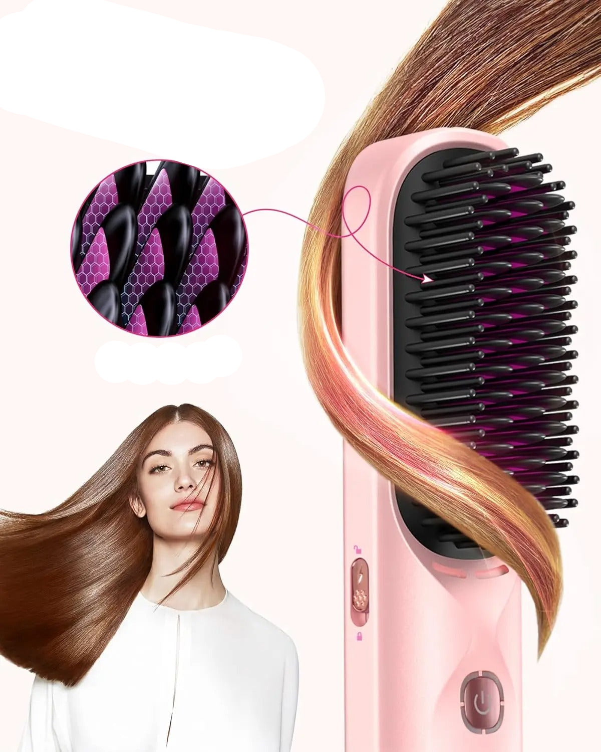 Brosse Lissante Sans Fil - La meilleure - Cheveu Soyeux