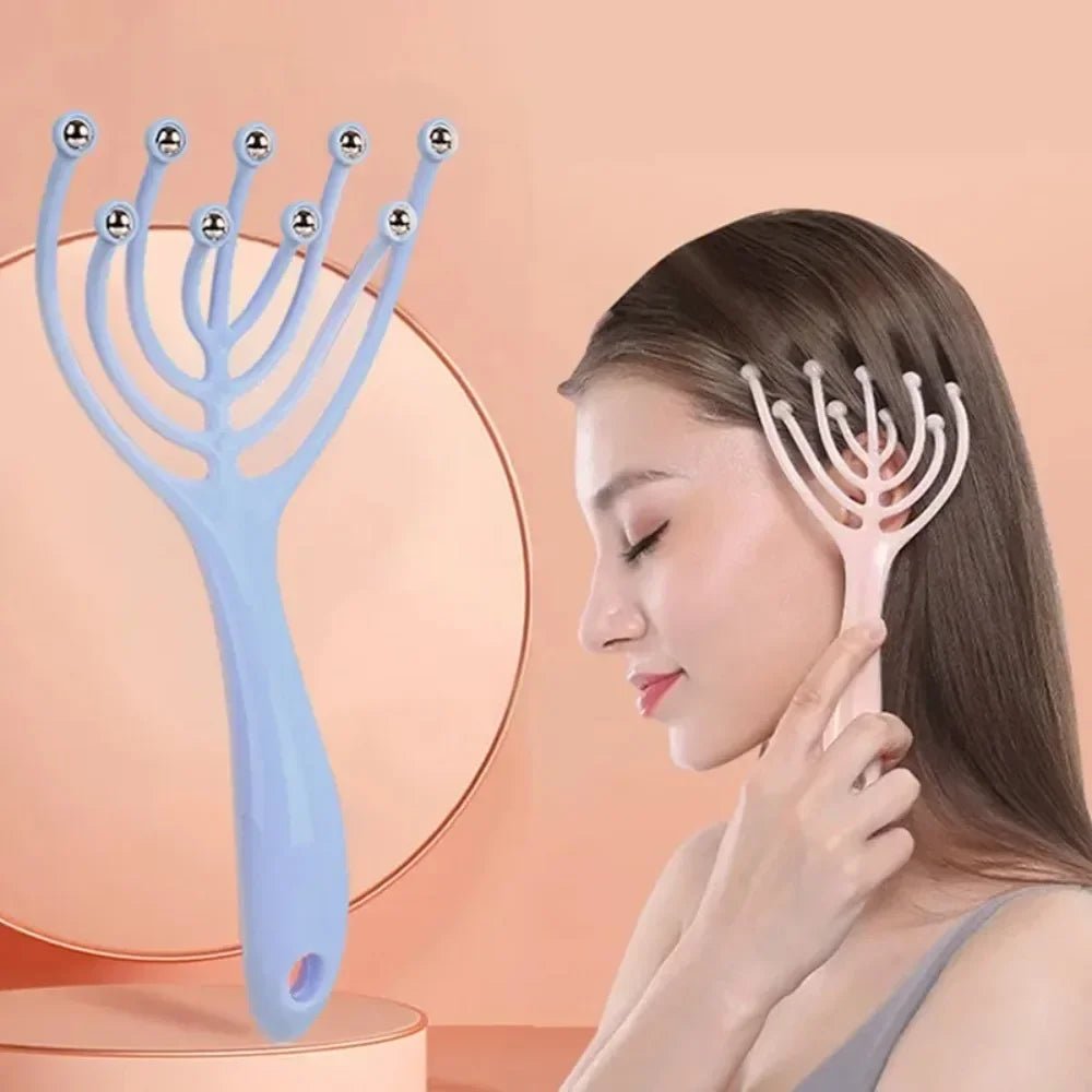 Massage du cuir chevelu - Peigne avec rouleau de massage - Cheveu Soyeux