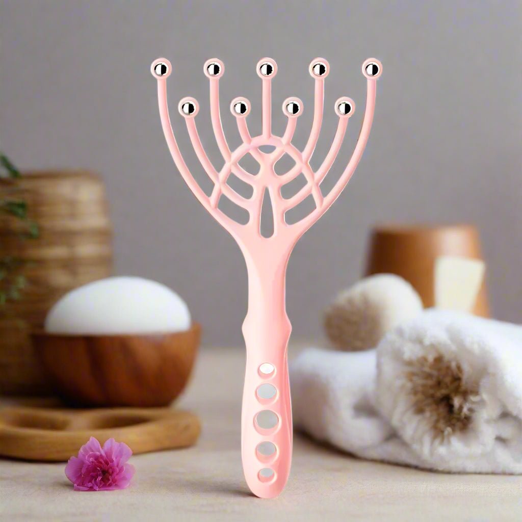Massage du cuir chevelu - Peigne avec rouleau de massage - Cheveu Soyeux