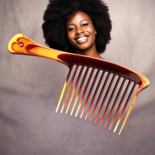 Peigne afro - Démêlant - Ecaille - Cheveu Soyeux
