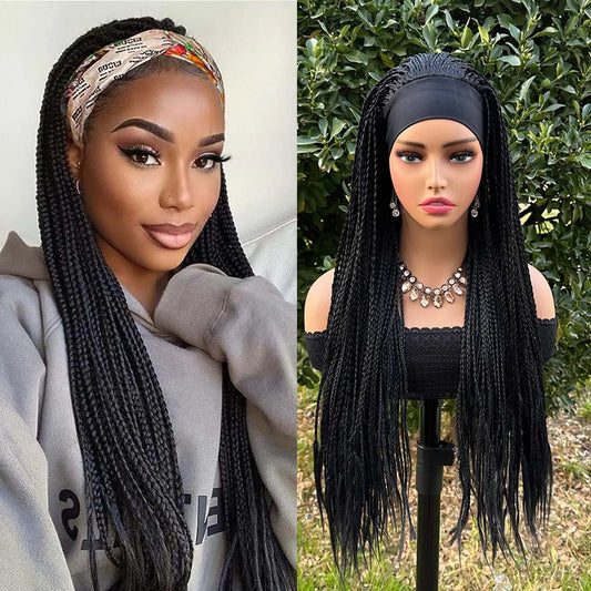Perruque femme - Bandeau avec tresses - Cheveu Soyeux