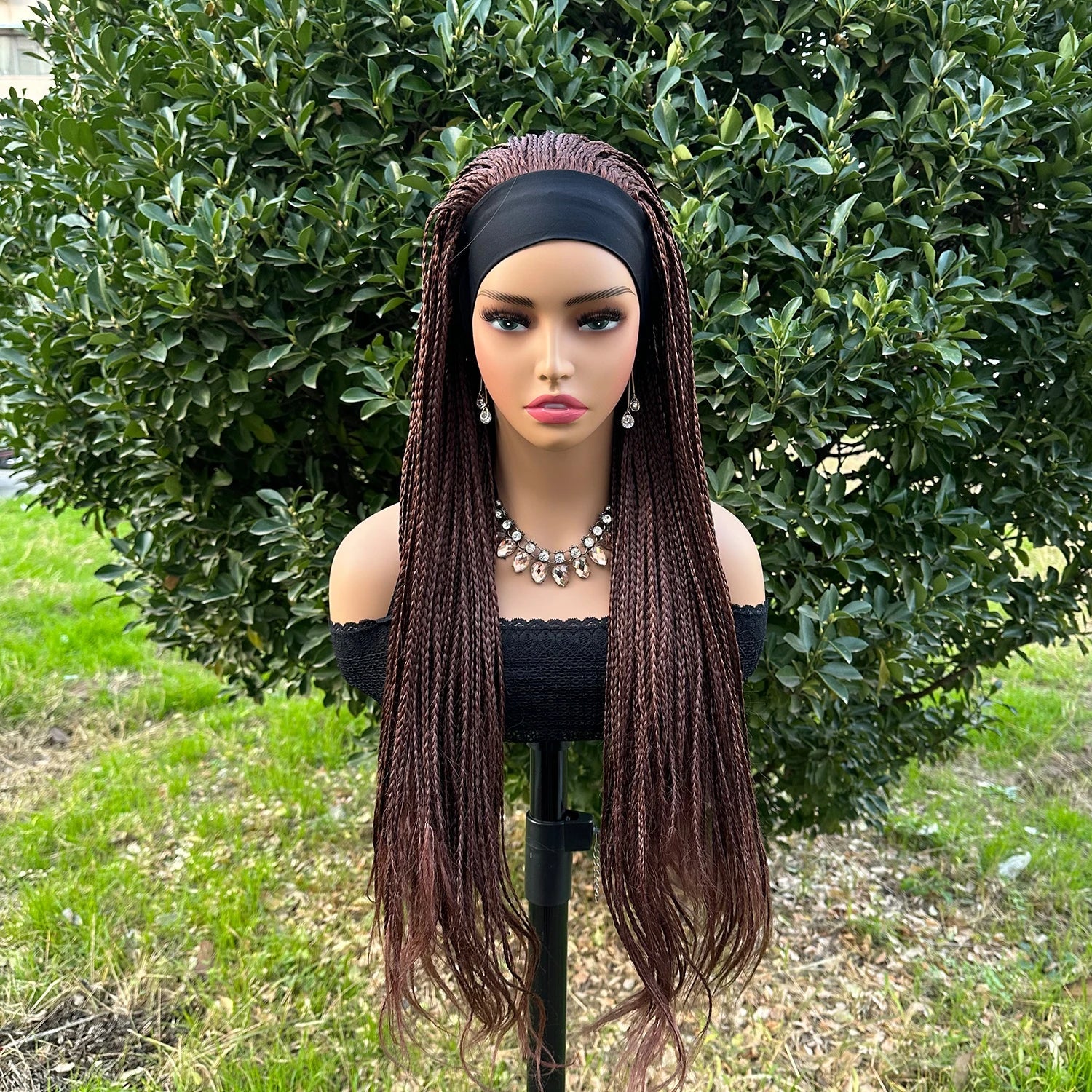 Perruque femme - Bandeau avec tresses - Cheveu Soyeux