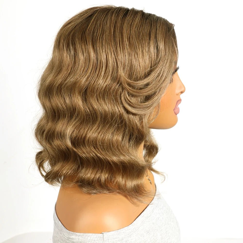 Perruque Femme - Cheveux humains Ondulés - Cheveu Soyeux