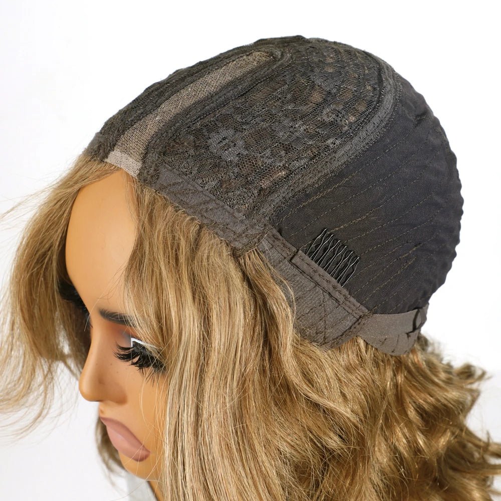 Perruque Femme - Cheveux humains Ondulés - Cheveu Soyeux