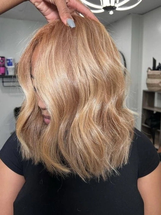 Perruque Femme - Cheveux humains Ondulés - Cheveu Soyeux