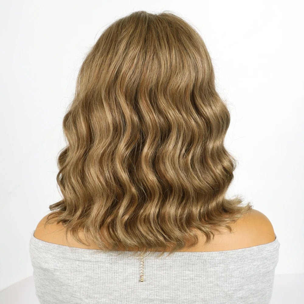 Perruque Femme - Cheveux humains Ondulés - Cheveu Soyeux