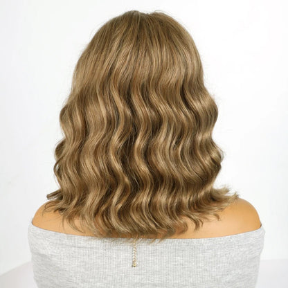 Perruque Femme - Cheveux humains Ondulés - Cheveu Soyeux