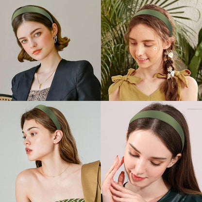 Serre-tête vert pour une note de style à votre coiffure tout en assurant une tenue parfaite toute la journée. 